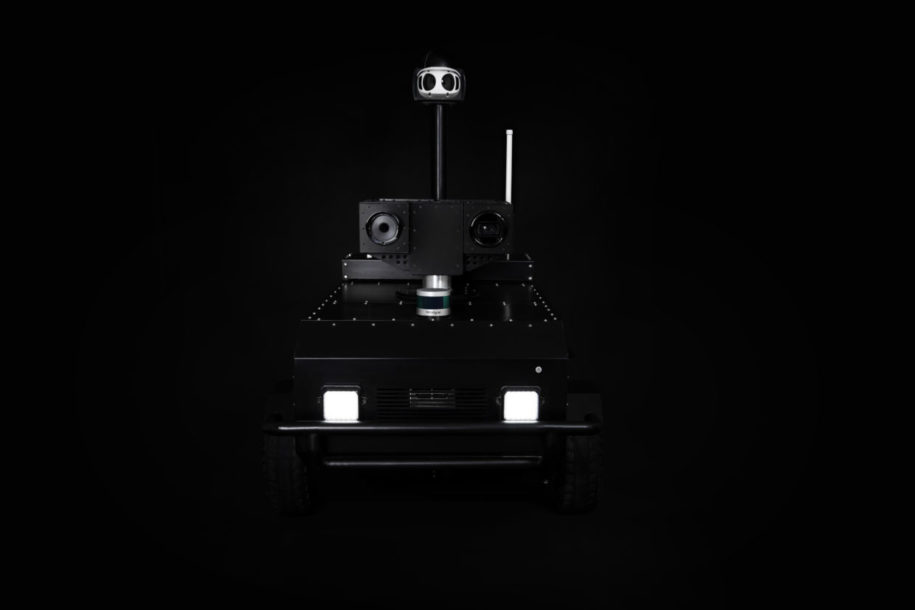 Pguard the autonomous mobile security robot black BG